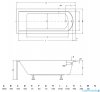 Besco Shea 170x70 wanna prostokątna + obudowa + syfon #WAS-170-PK/#OAP-170-UNI/19975